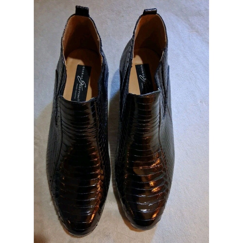 GIORGIO BRUTINI SHOES MENS SIZE 12 M GENUINE SNAKE SKIN BOOTIES BOOTS
